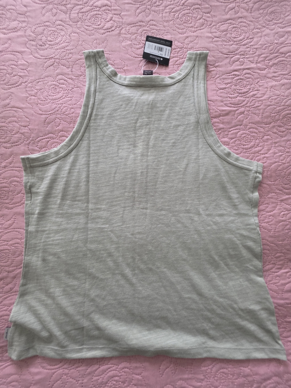 Eddie Bauer Light Sage Green Ribbed Crewneck Tank